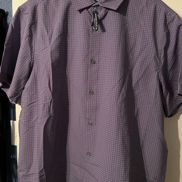 Lavender Button down short sleeve/ XL - Picture 3 of 5
